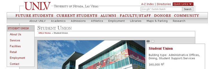 University of Nevada Las Vegas (UNLV) Student Union