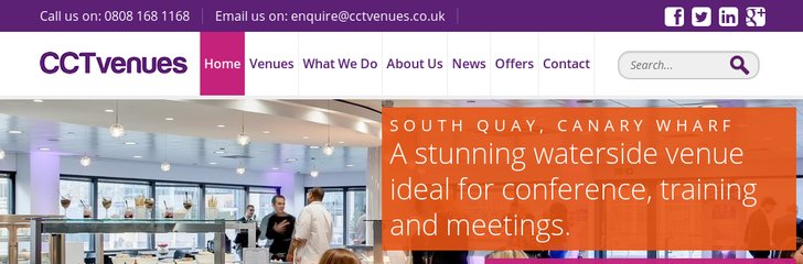 CCT Venues - South Quay, Canary Wharf