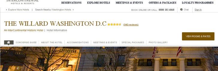 Intercontinental The Willard Washington DC