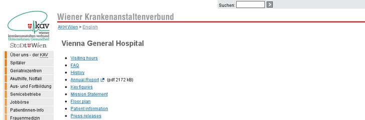 Vienna General Hospital and university (AKH)