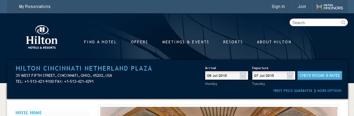 HILTON CINCINNATI NETHERLAND PLAZA