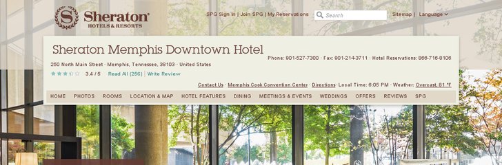 Sheraton Memphis Downtown Hotel