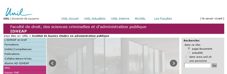 Idheap - Swiss Graduate School Of Public Administration