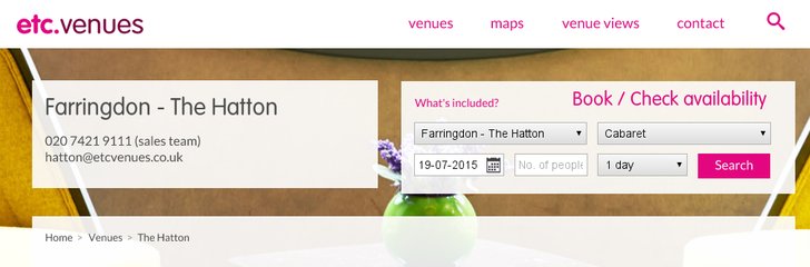 ETC Venues - Farringdon-The Hatton