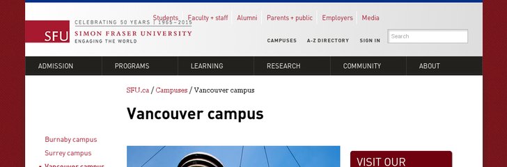Simon Fraser University (SFU) Vancouver Campus