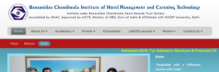 Banarsidas Chandiwala Institute of Hotel Management & Catering Technology