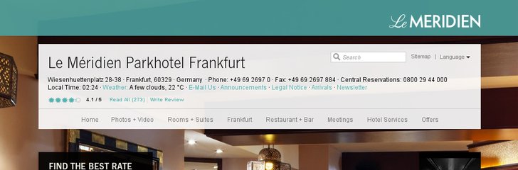 Le Meridien Parkhotel Frankfurt