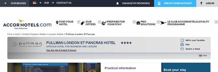 Hotel Pullman London St Pancras (previously Novotel)
