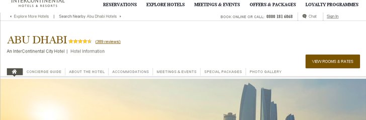 Intercontinental Hotel Abu Dhabi