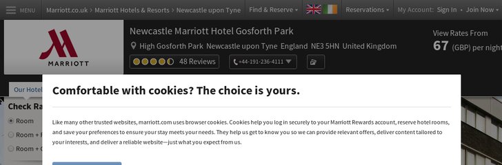 Newcastle Marriott Hotel Gosforth Park
