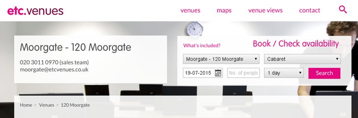 ETC Venues 120 Moorgate