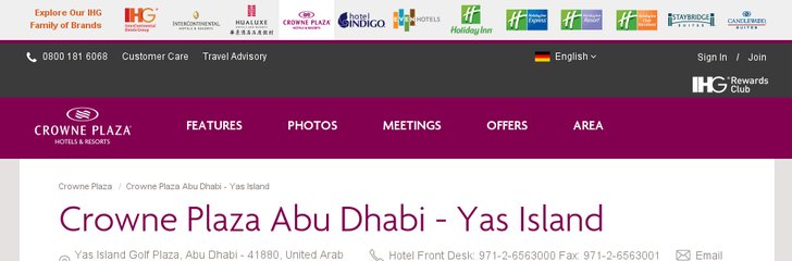Crowne Plaza, Yas Island