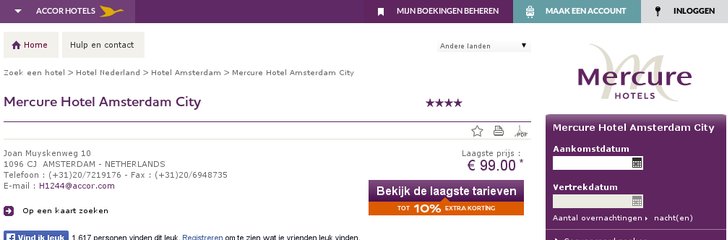 Mercure Hotel Amsterdam City