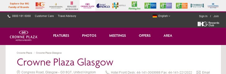 Crowne Plaza Hotel Glasgow