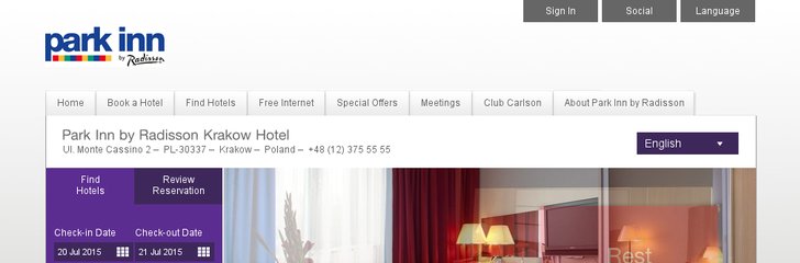 Park inn By Radisson Krakow Hotel