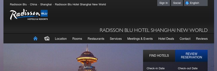 Radisson Blu Hotel Shanghai New World