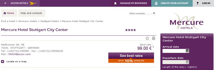 Mercure Hotel Stuttgart City Center