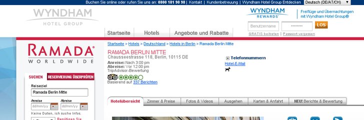 RAMADA Hotel  Berlin Mitte