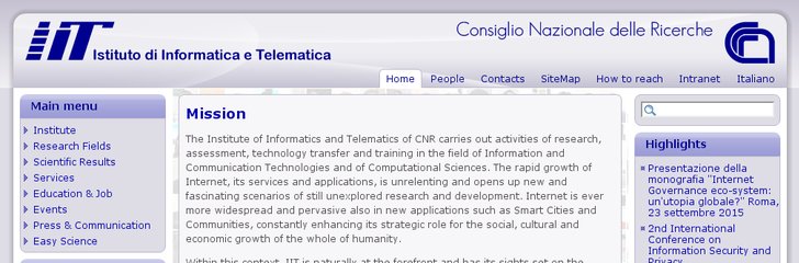 Institute of Informatics and Telematics of National Research Council (CNR)
