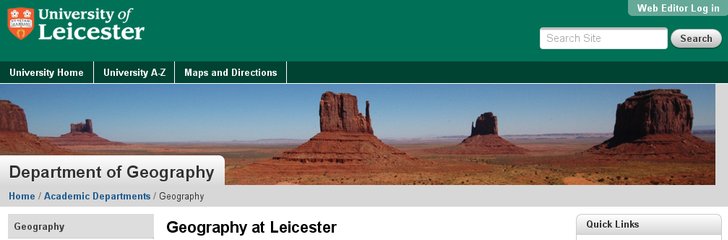 Department of Geography, University of Leicester