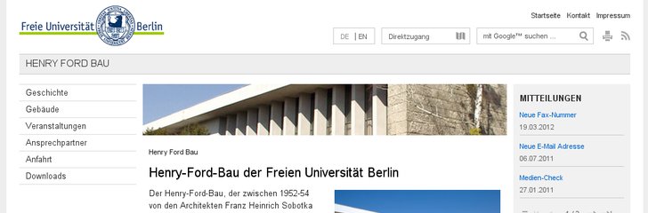 Henry Ford Bau (HFB) - Freien Universität Berlin