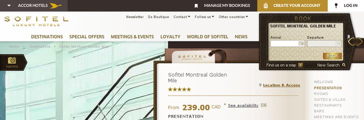 Hotel Sofitel Montreal Golden Mile