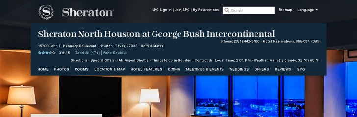 Sheraton North Houston Hotel at George Bush Intercontinental