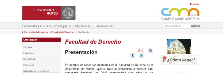 Universidad de Murcia - Facultad de Derecho (School of law)