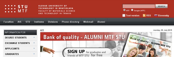 Slovak University of Technology - Faculty of Materials Science and Technology (STU MFT)