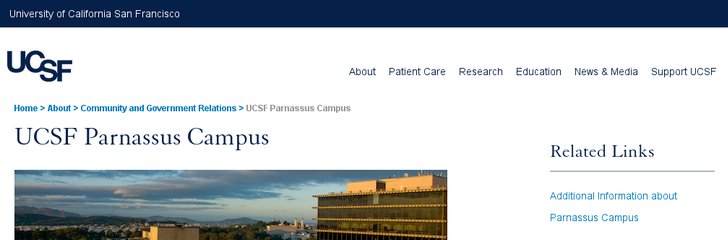 University of California San Francisco (UCSF) - Parnassus Campus