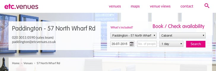 ETC venues Paddington