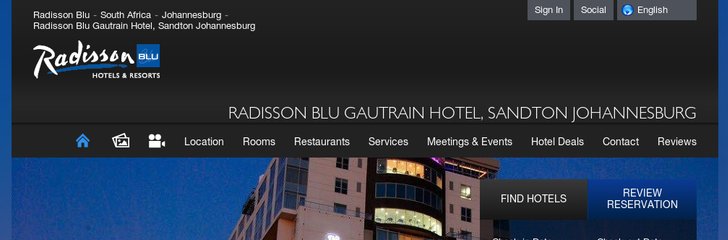 Radisson Blu Gautrain Hotel Sandton Johannesburg