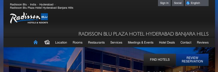 Radisson Blu Plaza Hotel Hyderabad Banjara Hills