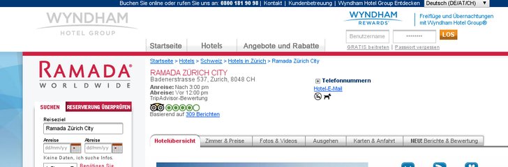 Ramada Hotel Zurich City