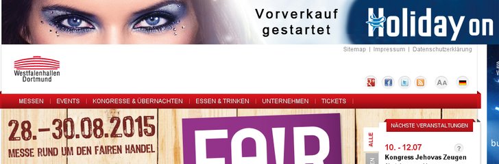 Exhibitions Messe Westfalenhallen Dortmund