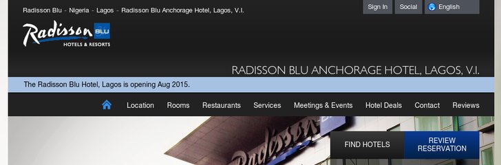 Radisson Blu Anchorage Hotel, Lagos, V.I.