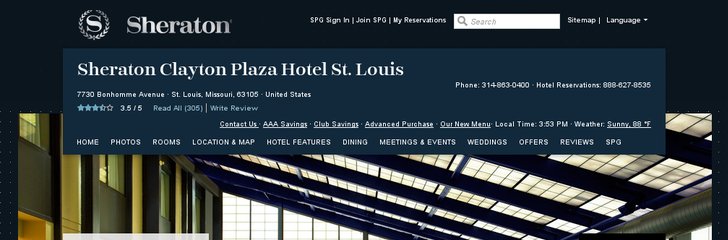 Sheraton Clayton Plaza Hotel St. Louis