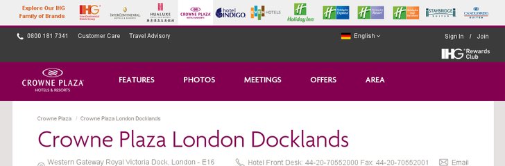 Crowne Plaza London Docklands