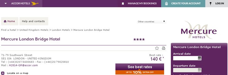 Mercure Hotel London Bridge