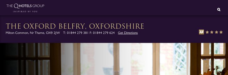 Q Hotels’ Oxford Belfry