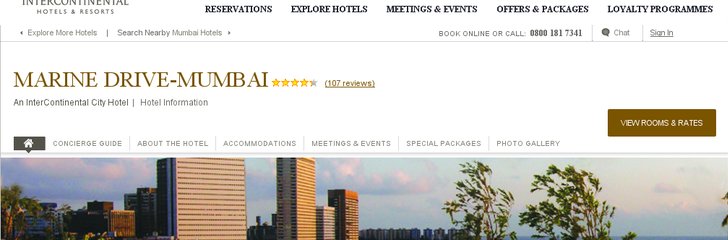 Intercontinental Hotel Marine Drive – Mumbai