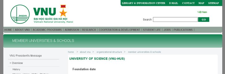 Vietnam National University - VNU