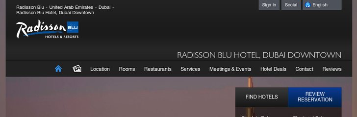 Radisson Blu Hotel, Dubai Downtown